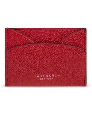 Tory Burch Leather Cardholder - Red
