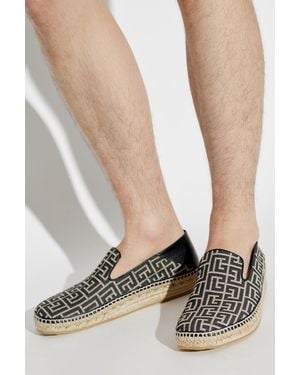 Balmain Espadrilles With Monogram - Black