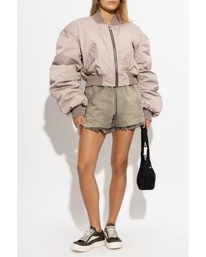 Rick Owens Down Bomber Jacket - Natural