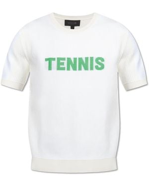 LACOSTE RUNWAY Ribbed Top - White