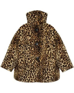 Givenchy Coat With Animal Print - Metallic