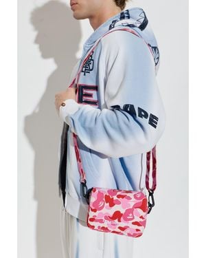 A Bathing Ape Bag With Logo - Blue