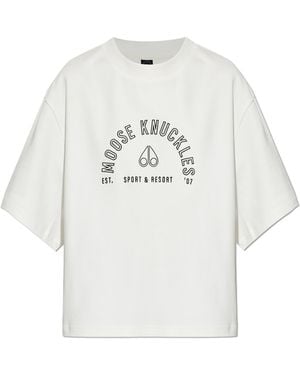 Moose Knuckles T-Shirt "True North" - White