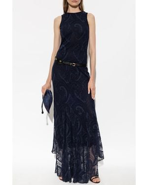 Etro Sleeveless Lace Dress - Blue