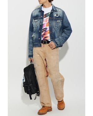 DSquared² Printed Cotton T-Shirt - Blue