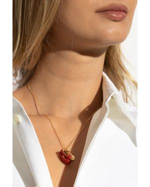Bottega Veneta Necklace With Heart Motif - Natural