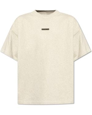 Fear Of God T-Shirt With Logo - Natural