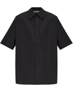 Alexander Wang Loose-Fit Short-Sleeve Shirt - Black