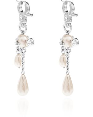 Vivienne Westwood 'Claude Long' Earrings - White