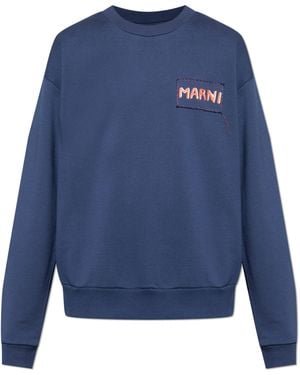 Marni Sweatshirt With Logo - Blue
