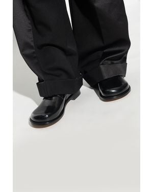Loewe Leather Derby Shoes - Black