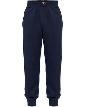 Versace Trousers With Cuffs - Blue
