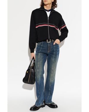 Versace Cardigan With Zip Fastening - Black