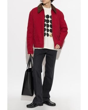 Marni Cotton T-Shirt With Print - Red