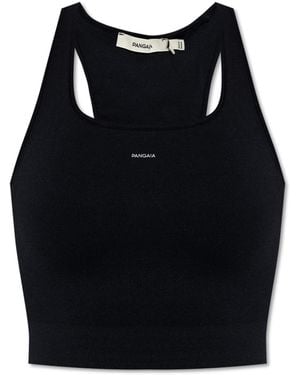 PANGAIA Compression Top With Logo - Black