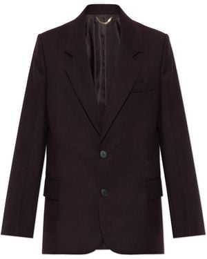 Victoria Beckham Wool Blazer With Double Vent - Blue