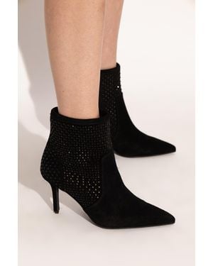 Kurt Geiger Suede Heeled Ankle Boots "Kensington" - Black