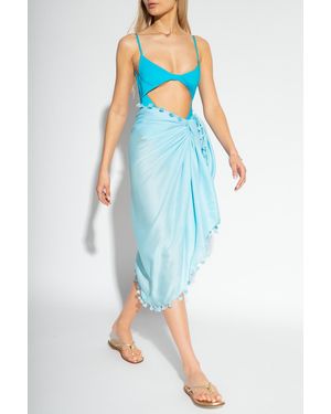 Melissa Odabash Fringed Pareo - Blue