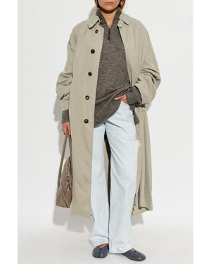 Maison Margiela Sweater With A Stand-Up Collar - Natural