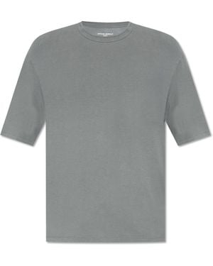 Officine Generale Crew Neck T-Shirt - Grey