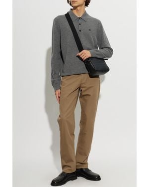 Burberry Cashmere Polo 'Carson' - Gray