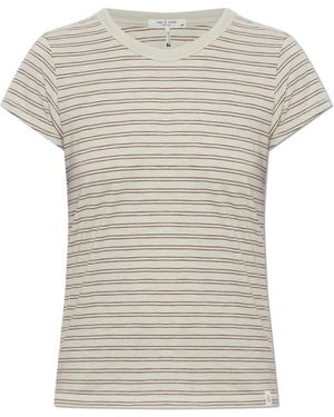 Rag & Bone T-Shirt With A Striped Pattern - White