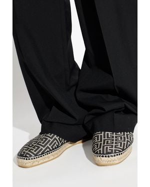 Balmain Espadrilles With Monogram - Black