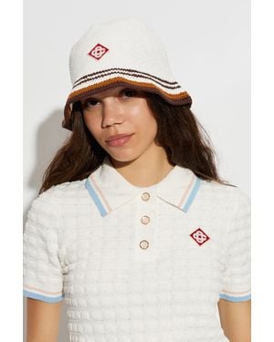 CASABLANCA Crochet Hat - White
