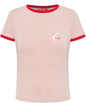 DIESEL T-Shirt 'T-Uncuties-Long-S12' - Pink