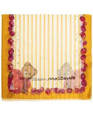 Moschino Scarf With Print - Orange