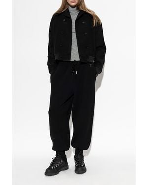 Ami Paris Wool Jacket With Collar - Black