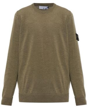 Stone Island Jacket With A Concealed Hood - Green