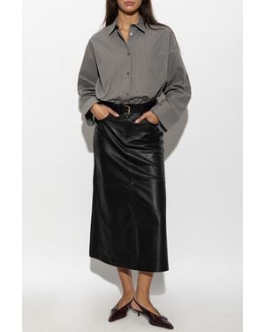 By Malene Birger Cotton 'Derris' Striped Shirt - Black