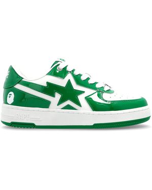 A Bathing Ape Sports Shoes With Logo - Green