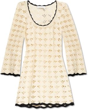Zimmermann Dress With A Round Neckline - Natural