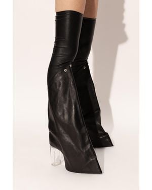 Rick Owens Heeled Boots 'taco Kiss', - Black