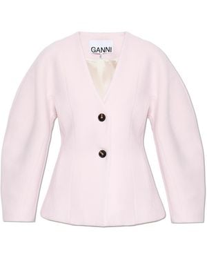 Ganni Short Coat - Pink