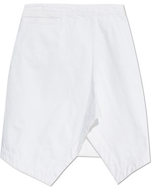 Lemaire Denim Skirt With Slit - White