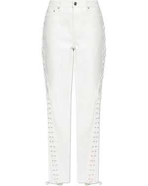 ROTATE BIRGER CHRISTENSEN Jeans With Decorative Tie - White