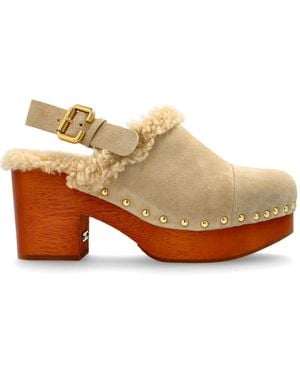 Chloé Heeled Clogs 'Jeannette' - Natural