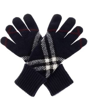 Burberry Cashmere Gloves - Blue