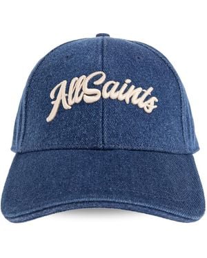 AllSaints Denim Baseball Cap - Blue
