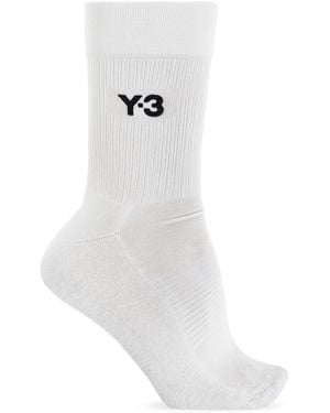 Y-3 Socks With Logo - White