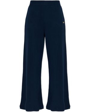 EA7 Flared-Leg Trousers - Blue