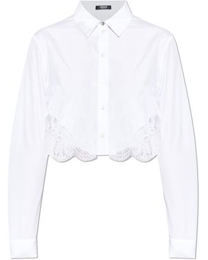 Versace Shirt With Lace Inserts - White