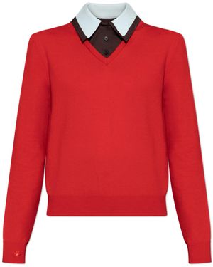 Tory Burch Wool Jumper - Red