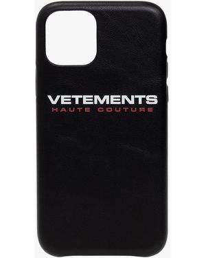 Vetements Iphone 11 Pro Case With Logo - Black