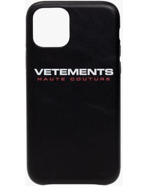 Vetements Branded Iphone 11 Pro Case - Black