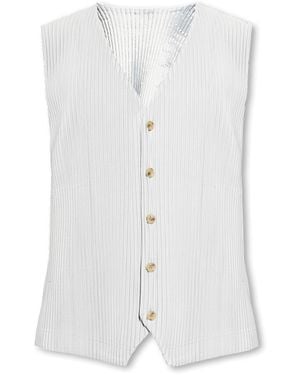 Homme Plissé Issey Miyake Pleated Vest - White