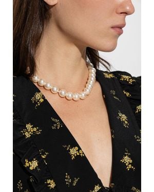 Alessandra Rich Pearl Necklace - Black